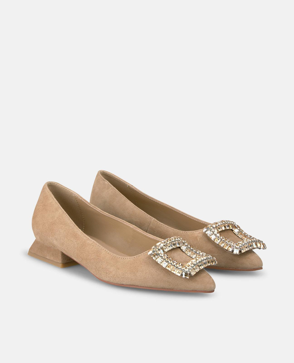 ZAPATO PLANO ADORNO CUADRADO