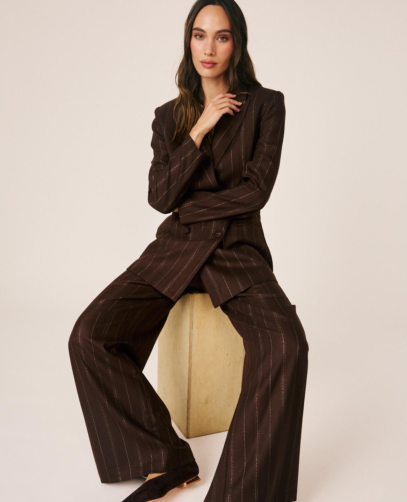 PANTALÓN SARGA DE RAYAS