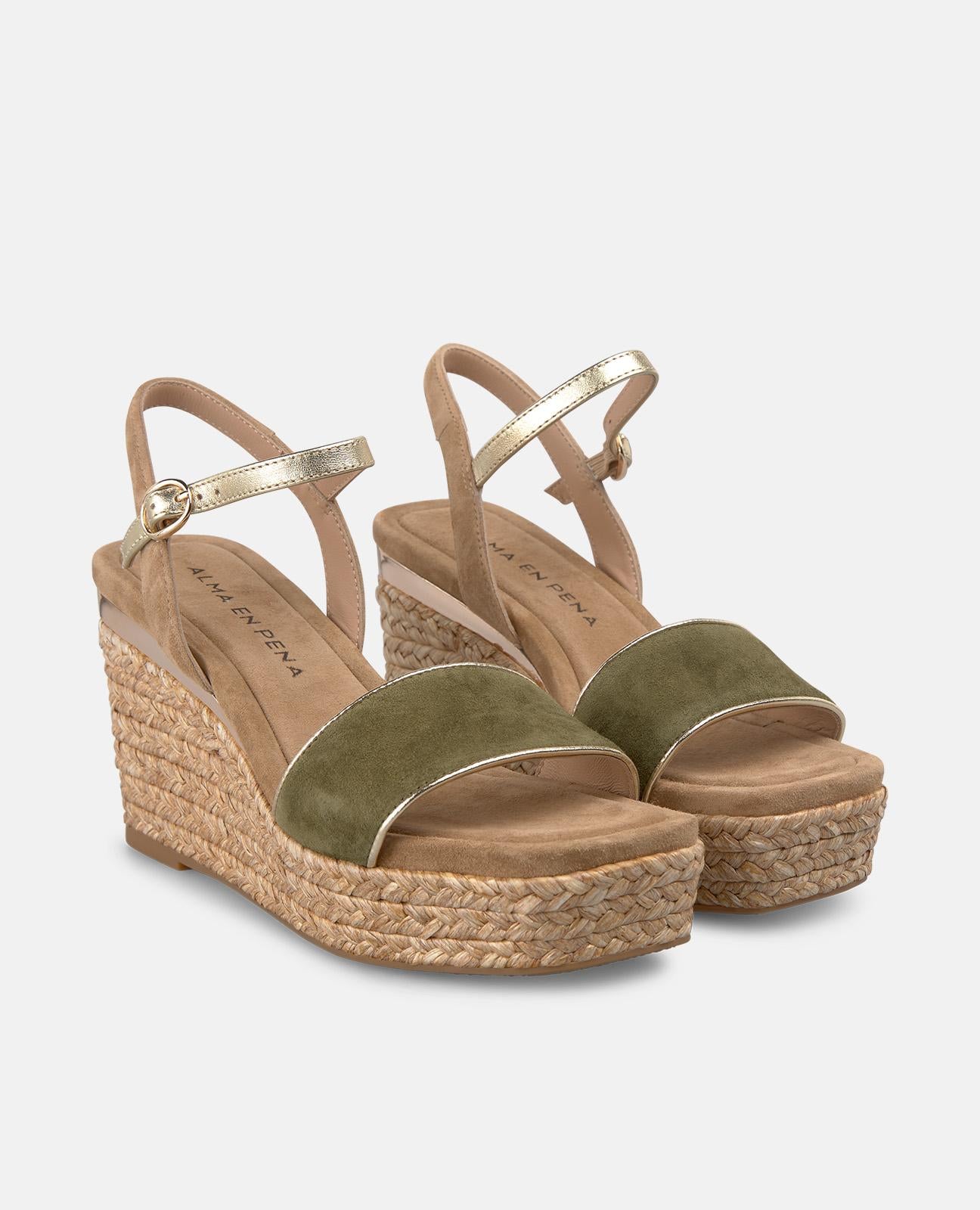 SINGLE STRAP ESPARTO WEDGE SANDAL