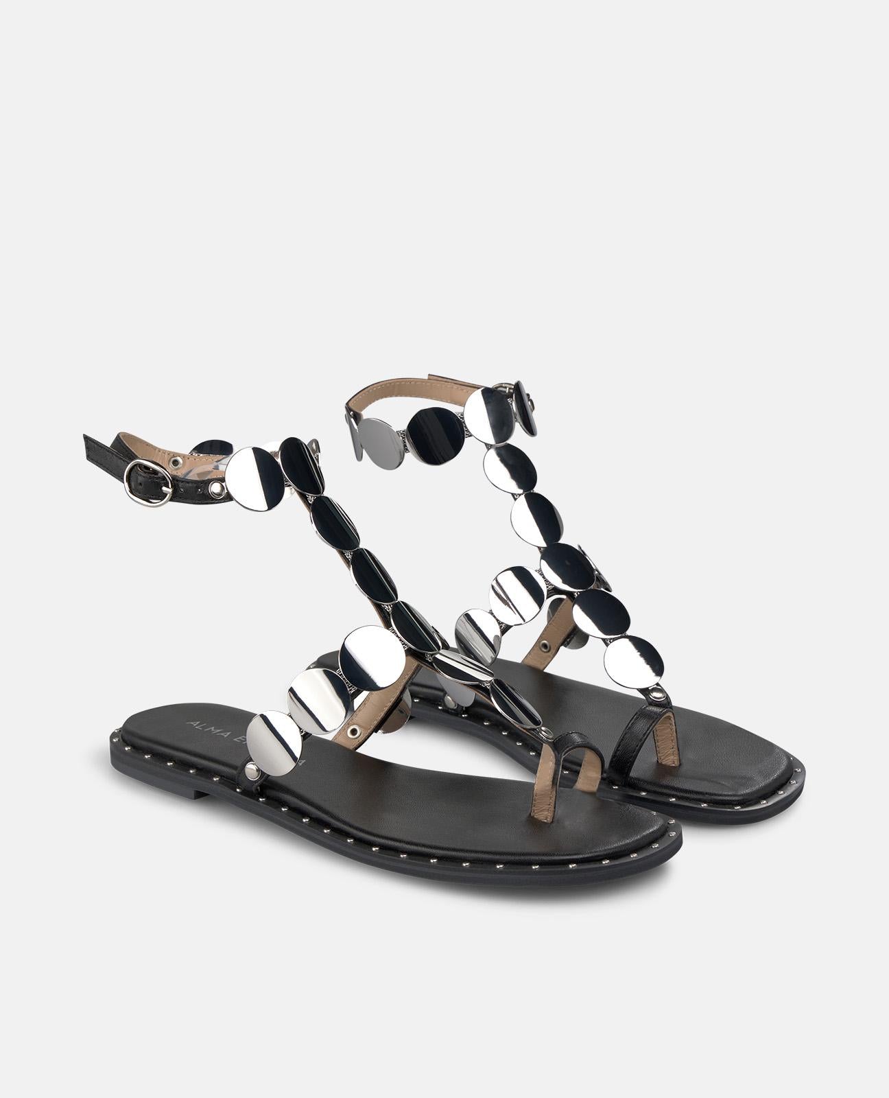SANDAL WITH METALLIC ORNAMENT