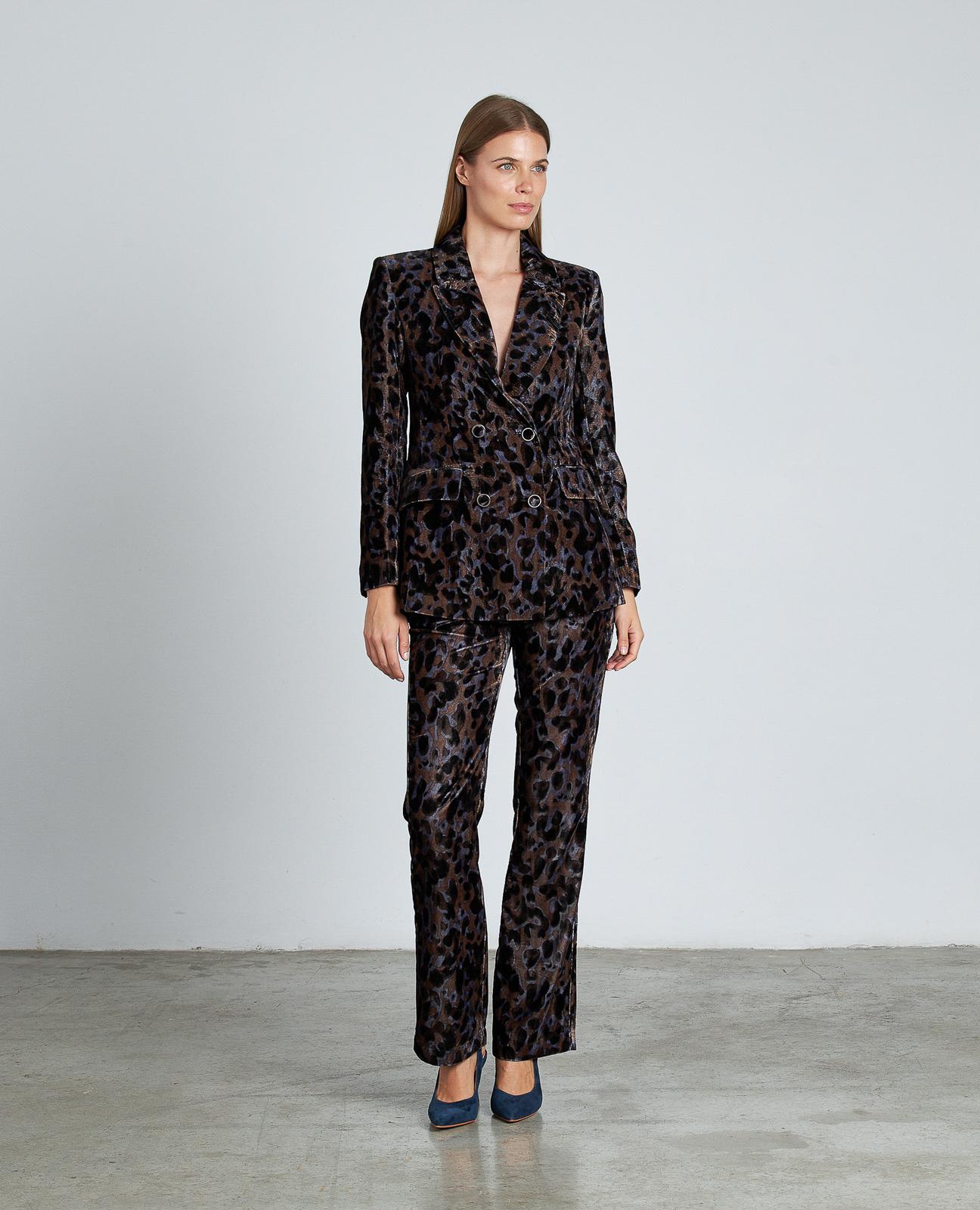 BLAZER TERCIOPELO ESTAMPADA