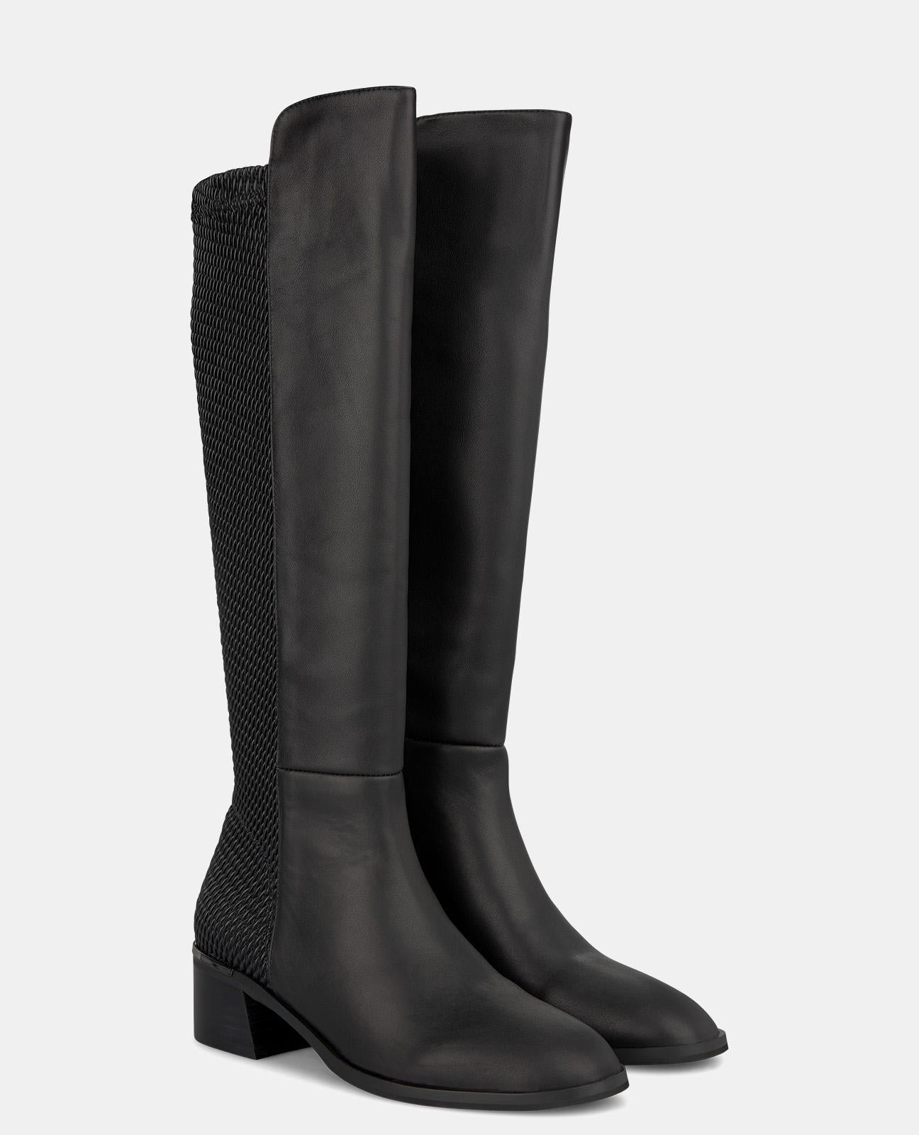 BOTTE À TALON TEXTURÉ