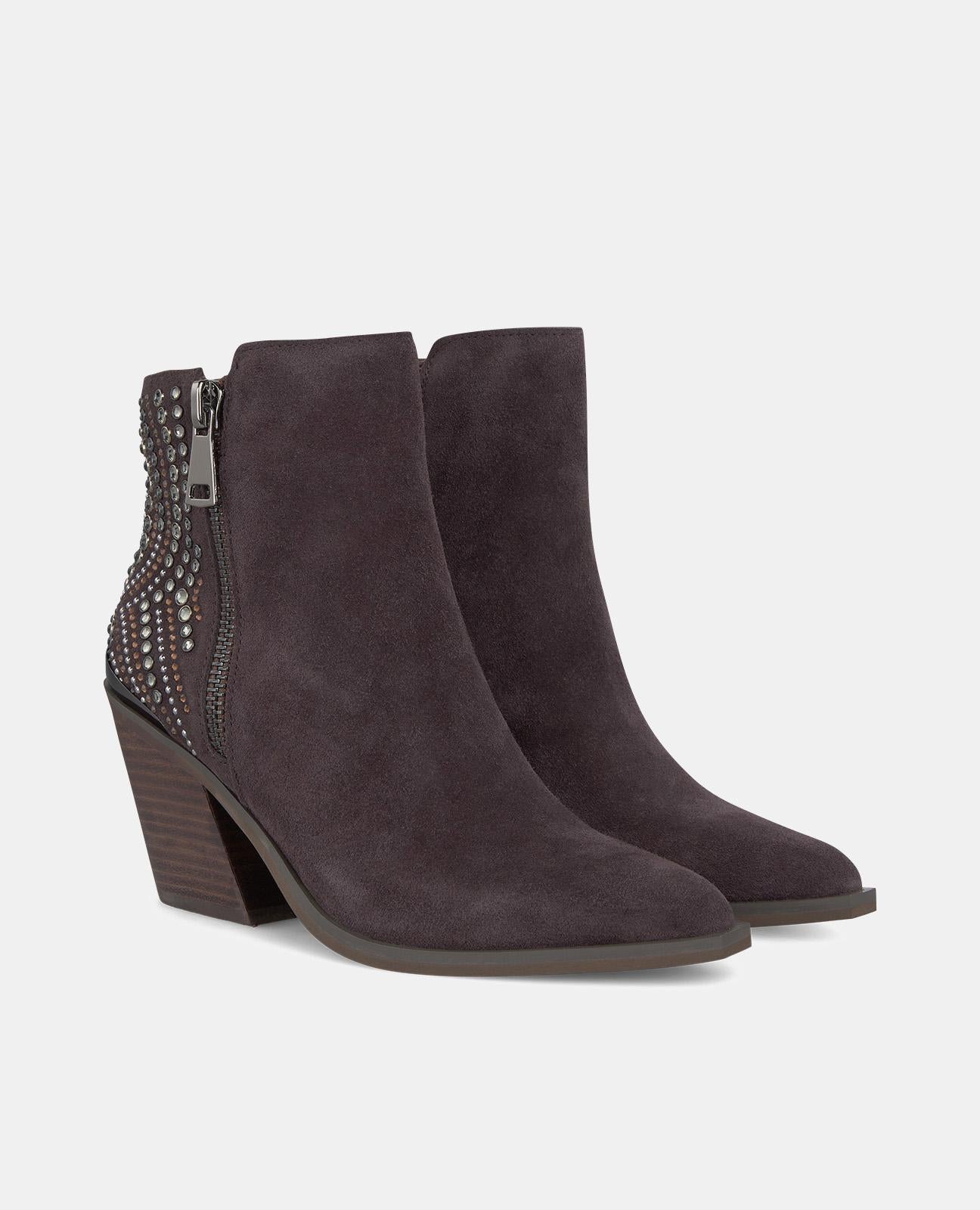 BOTTE DE CHEVILLE AVEC MOTIF EN STRASS