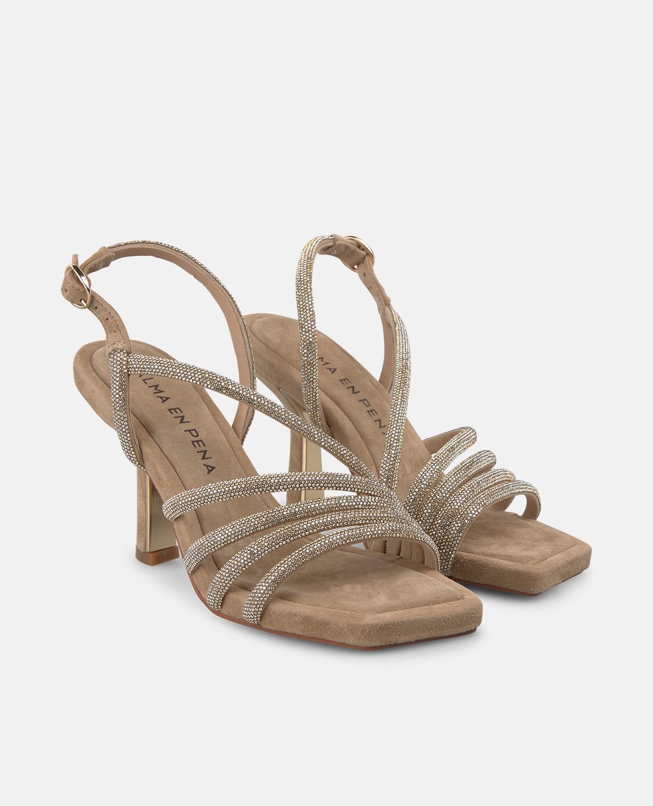 SANDALIA TUBULAR BRILLO