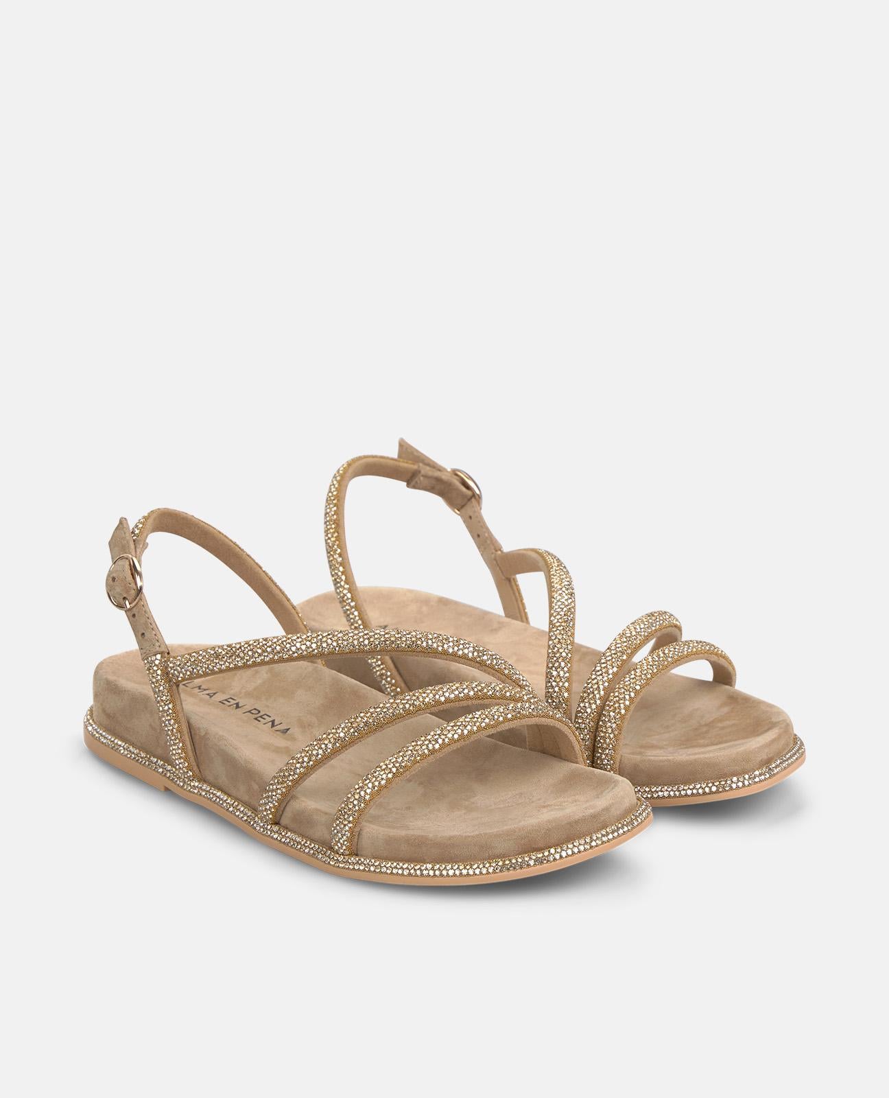 FLAT SANDAL WITH TRANSFER STRAPS