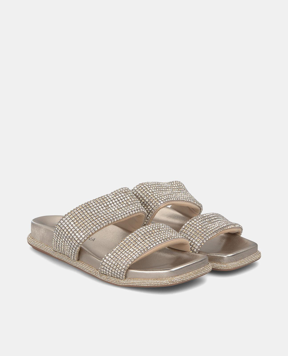 SANDALIA PLANA TIRAS STRASS