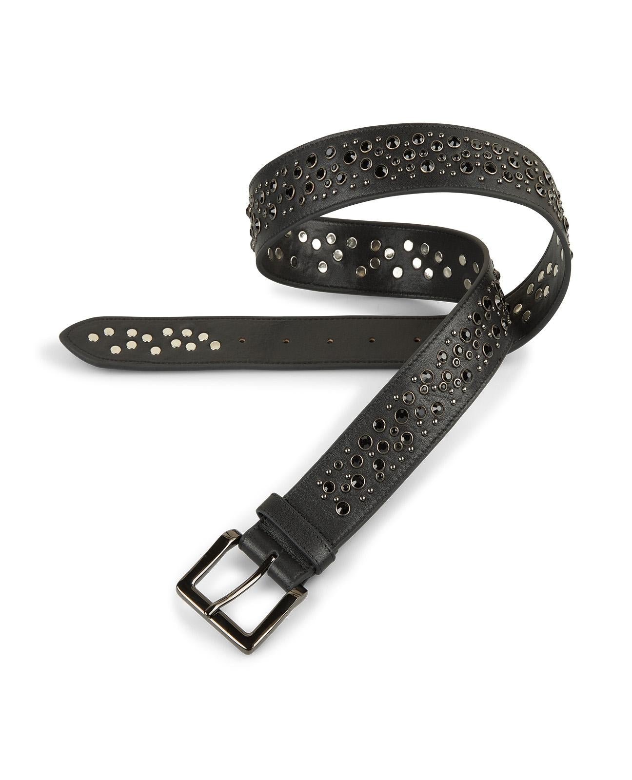 BEADED LEATHER BELT