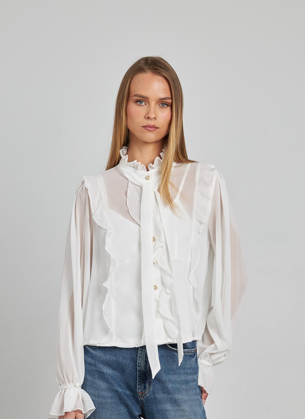 CHEMISE FLUIDE AVEC NOEUD