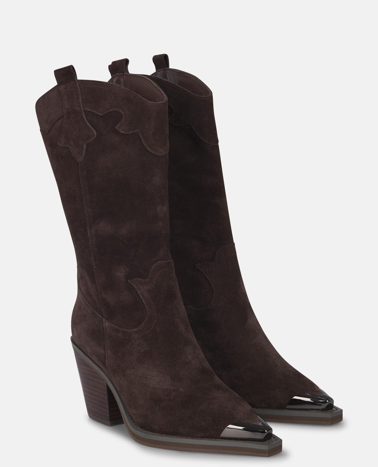 DEMI-BOTTE À EMBOUT MÉTALLIQUE