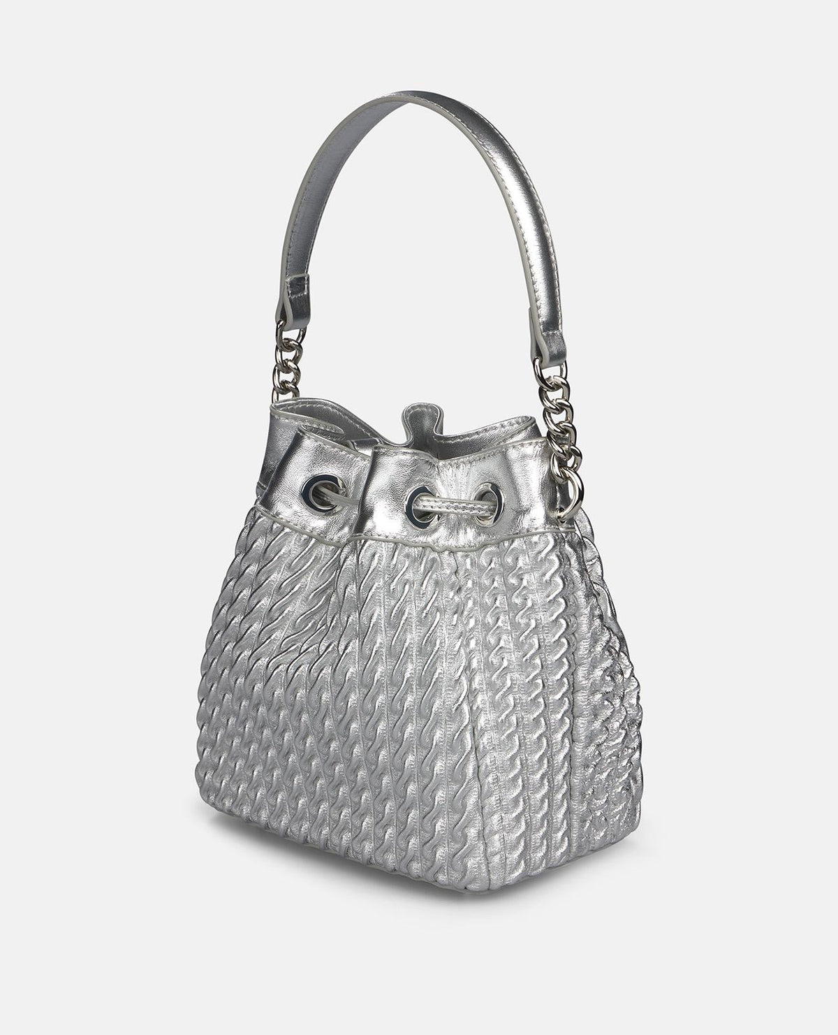 BOLSO BOMBONERA TEXTURIZADO DE PIEL