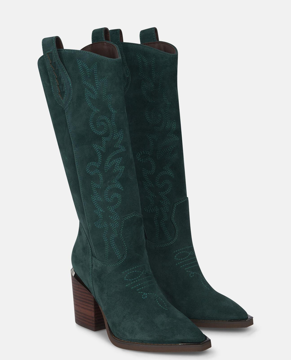 BOTA TACÓN BORDADA