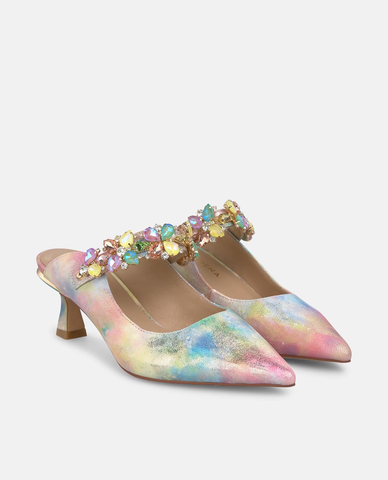 HEELED SALON WITH PEDRIA STRAP