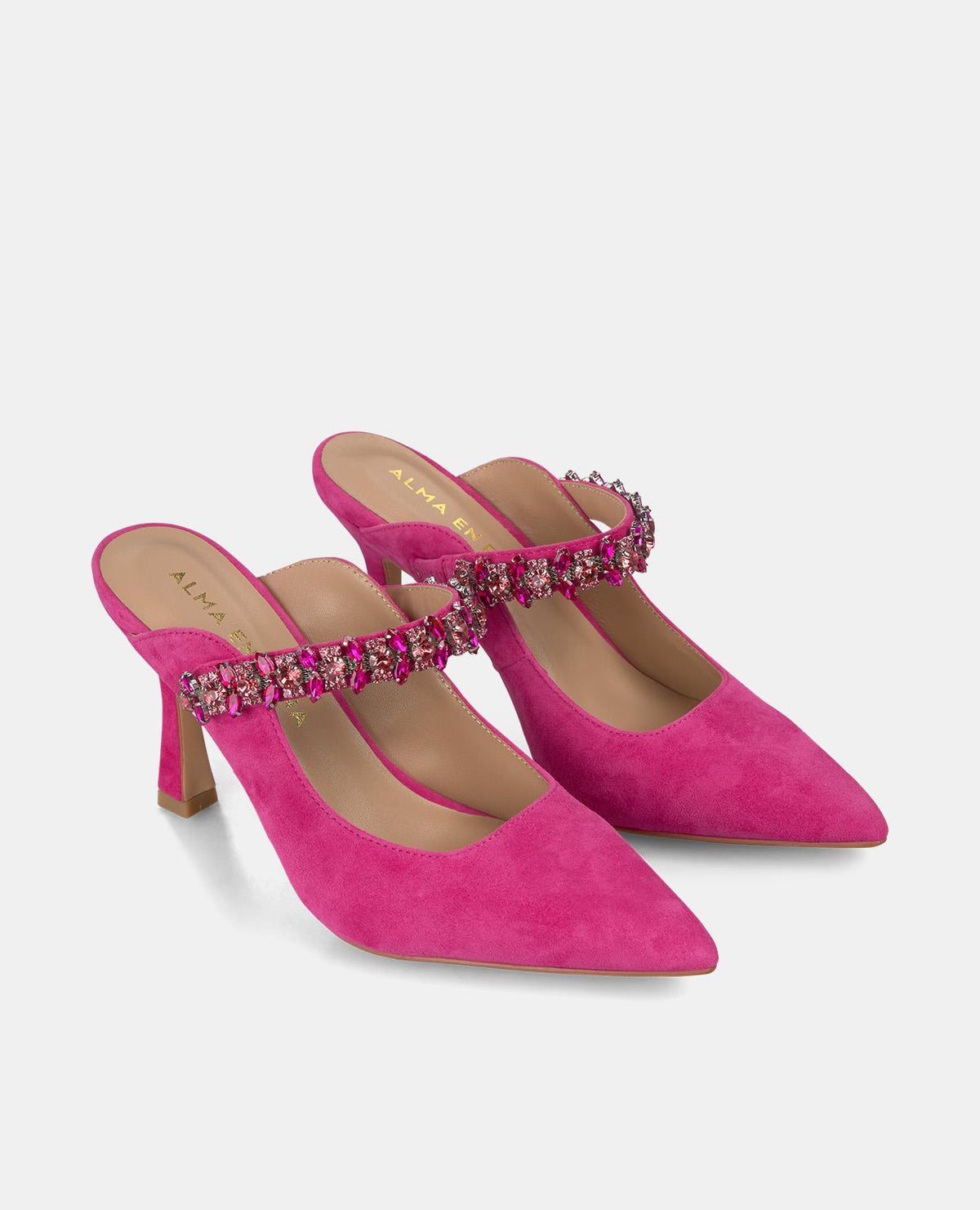 SCARPA CON TACCO A SPILLO E STRASS