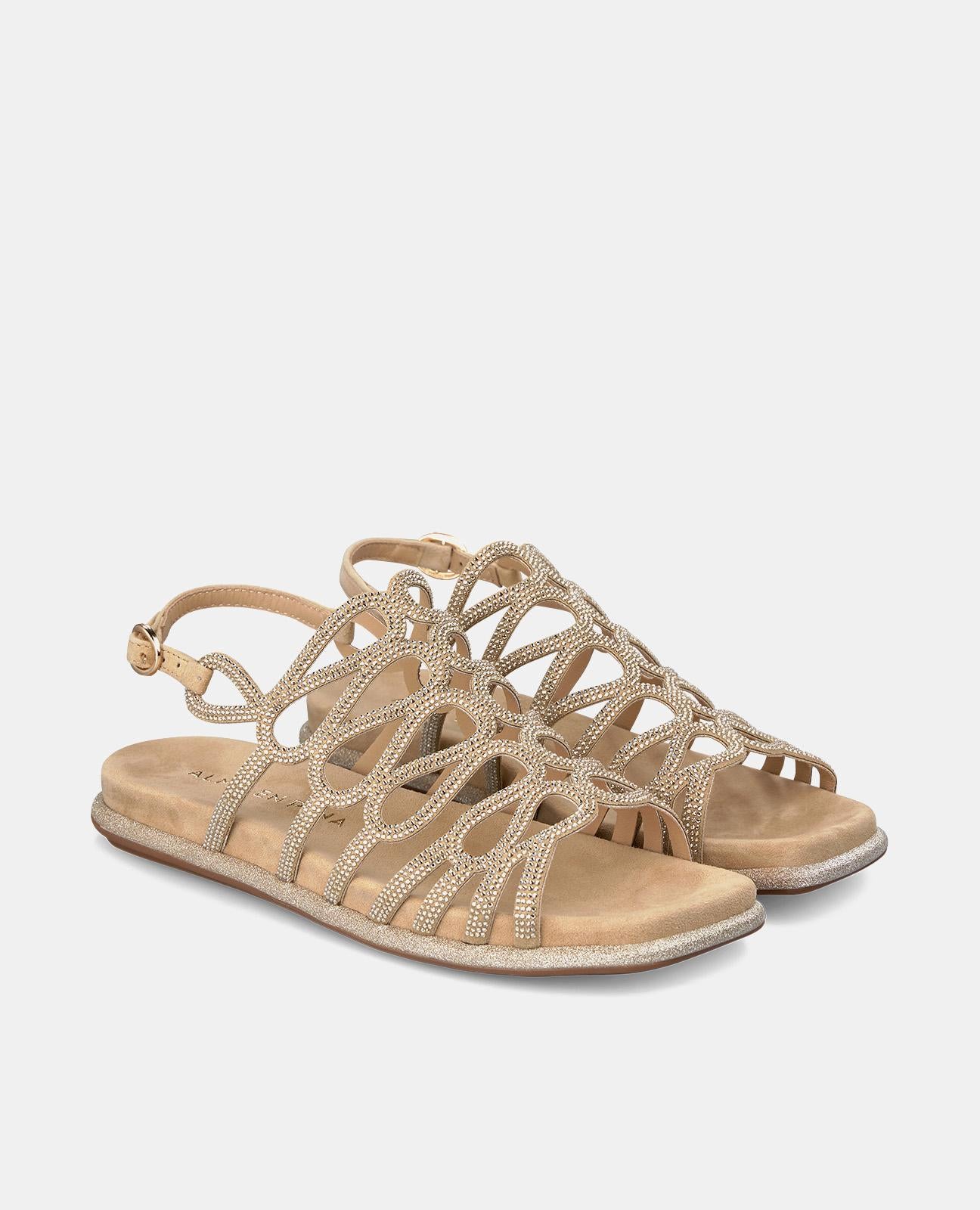 FLAT SANDAL GLITTER INTERTWINED