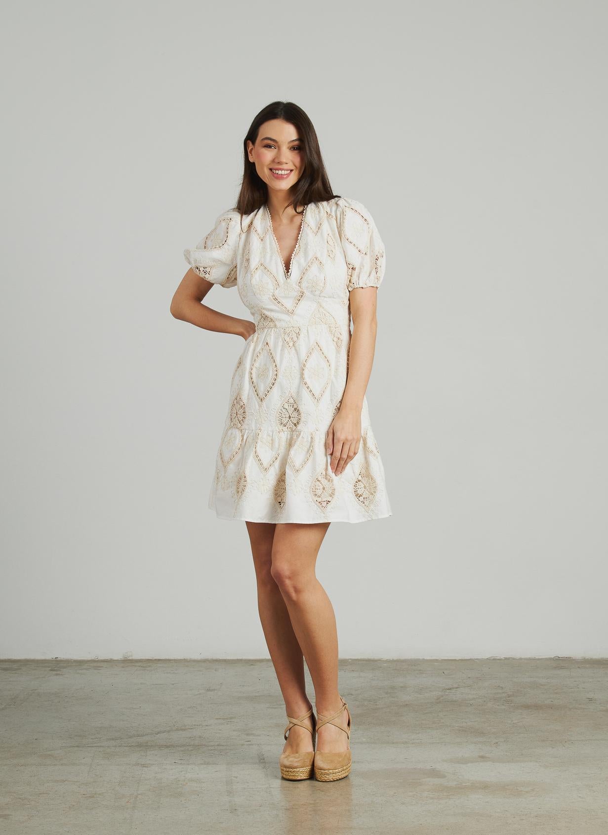 SHORT EMBROIDERED DRESS
