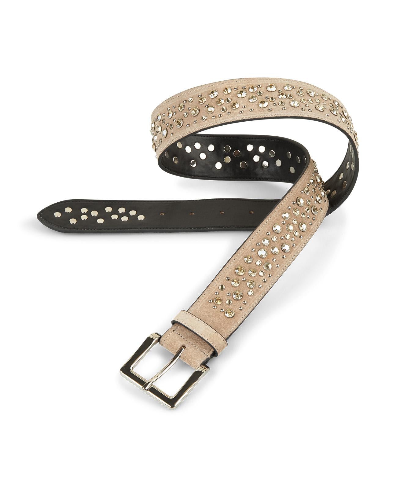 BEADED LEATHER BELT