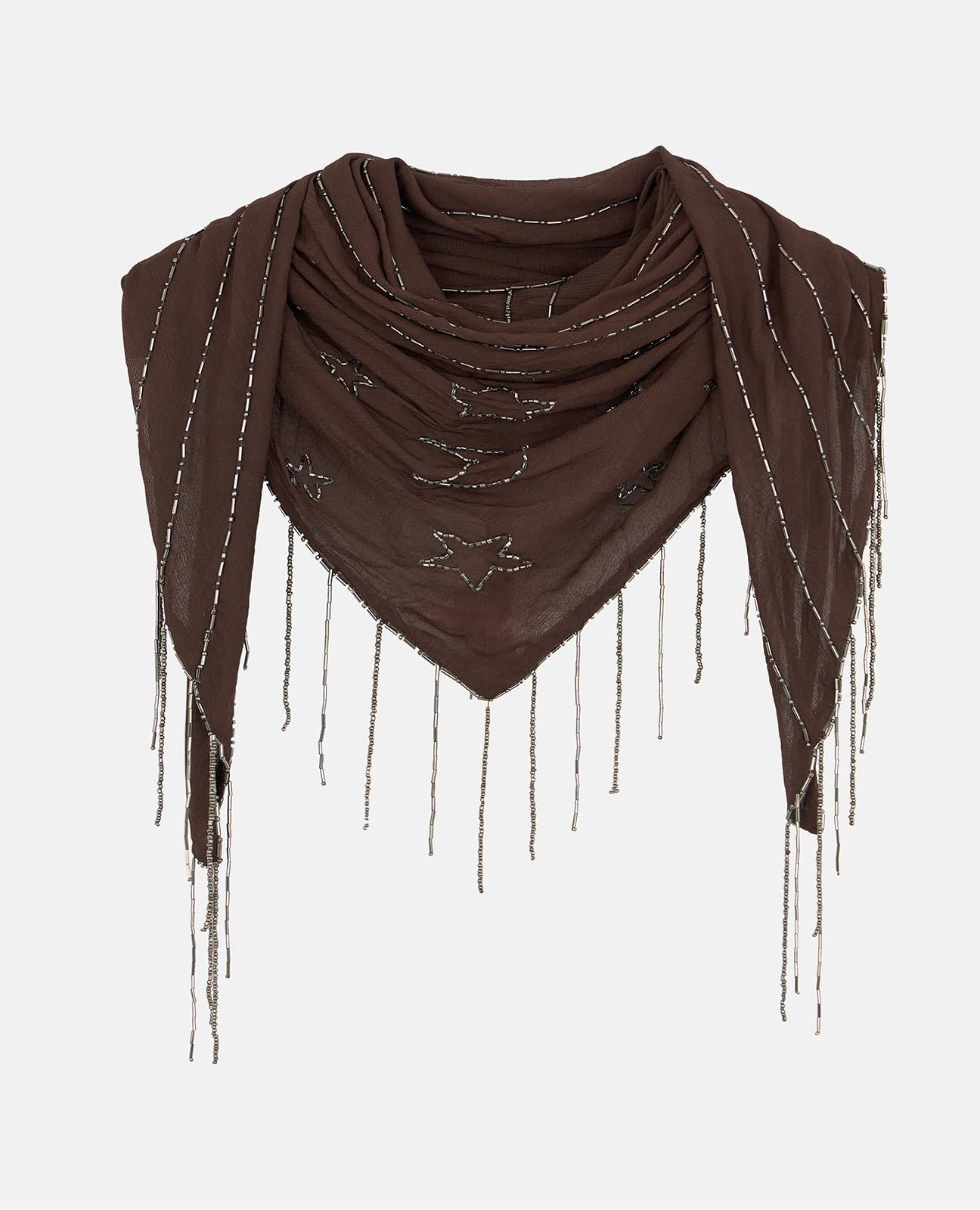 TRIANGULAR BEADED SCARF