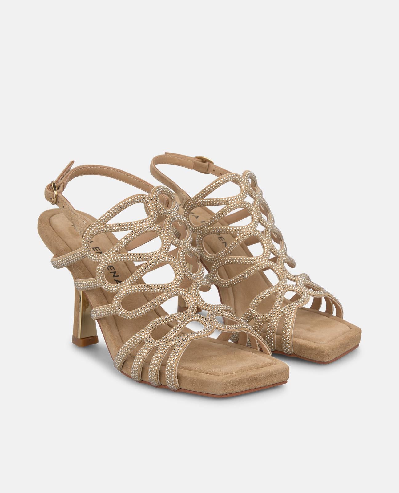 SANDALIA REJILLA DE TACON