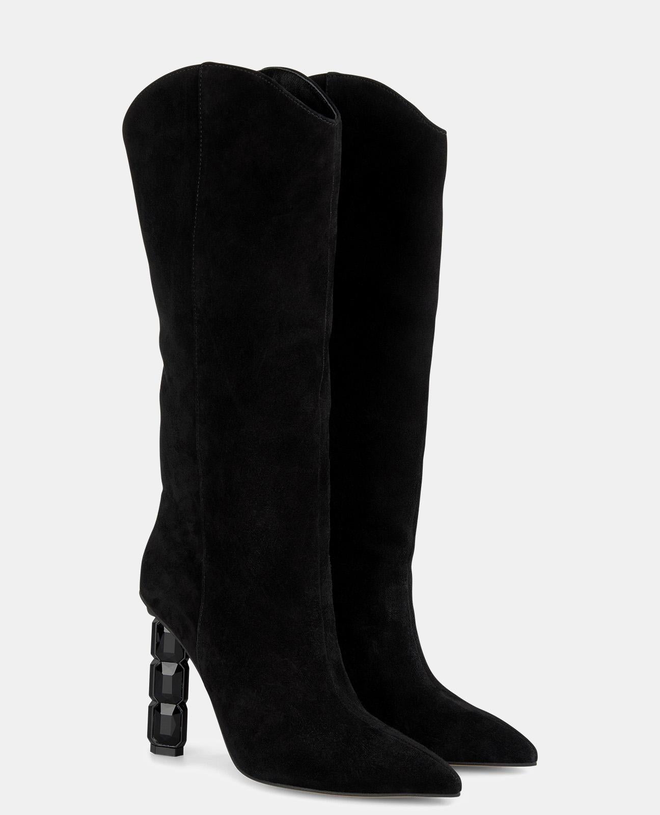 BOTTE À TALON EN CRISTAL