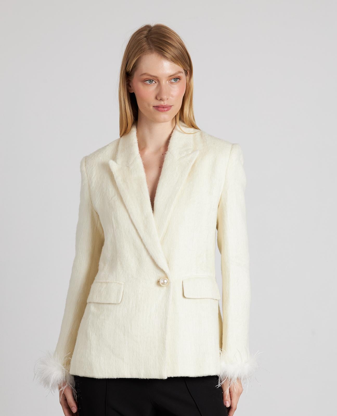 PEARL BUTTON BLAZER