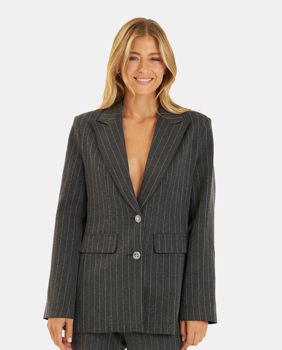 PINSTRIPE BLAZER DETAILS