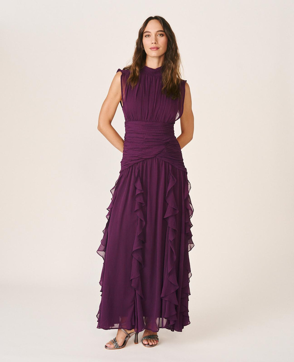 VESTIDO LARGO VOLANTES
