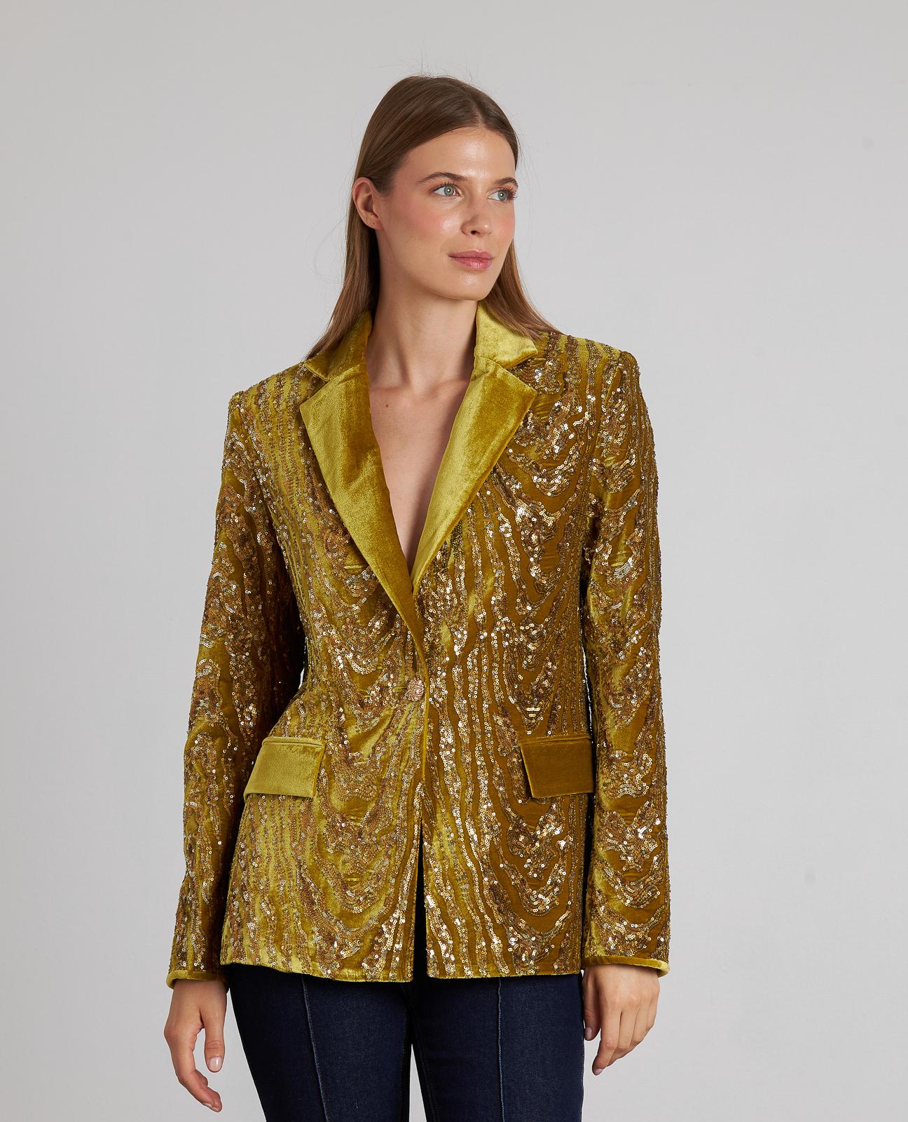 BLAZER TERCIOPELO LENTEJUELAS