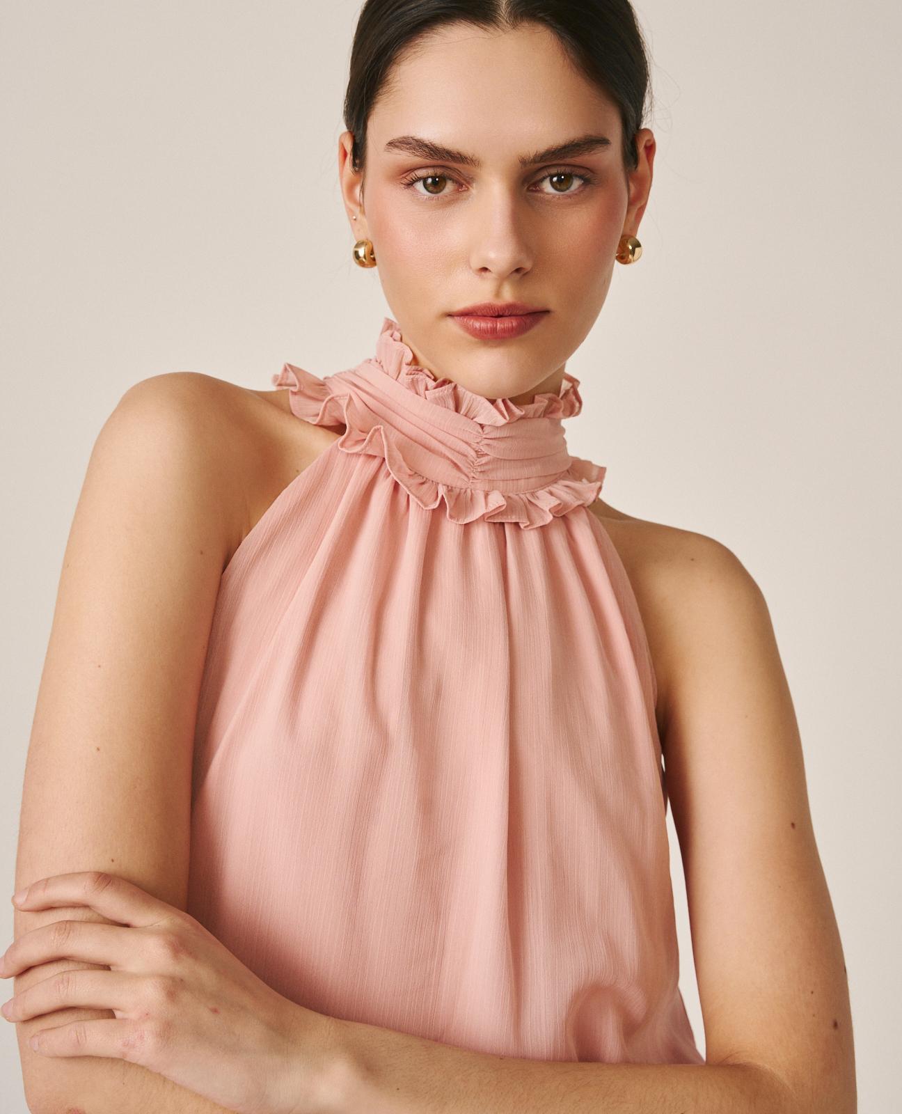 VESTIDO GASA VOLANTES