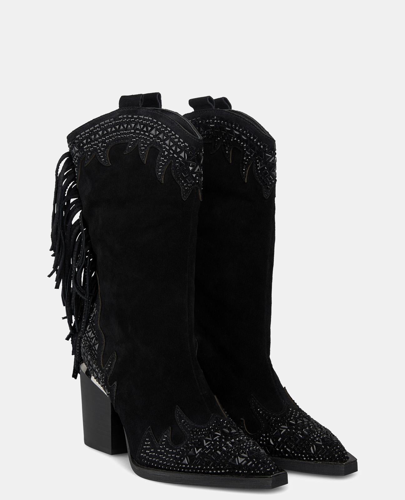 MEIA BOTA COM FRANJAS BRILHANTES