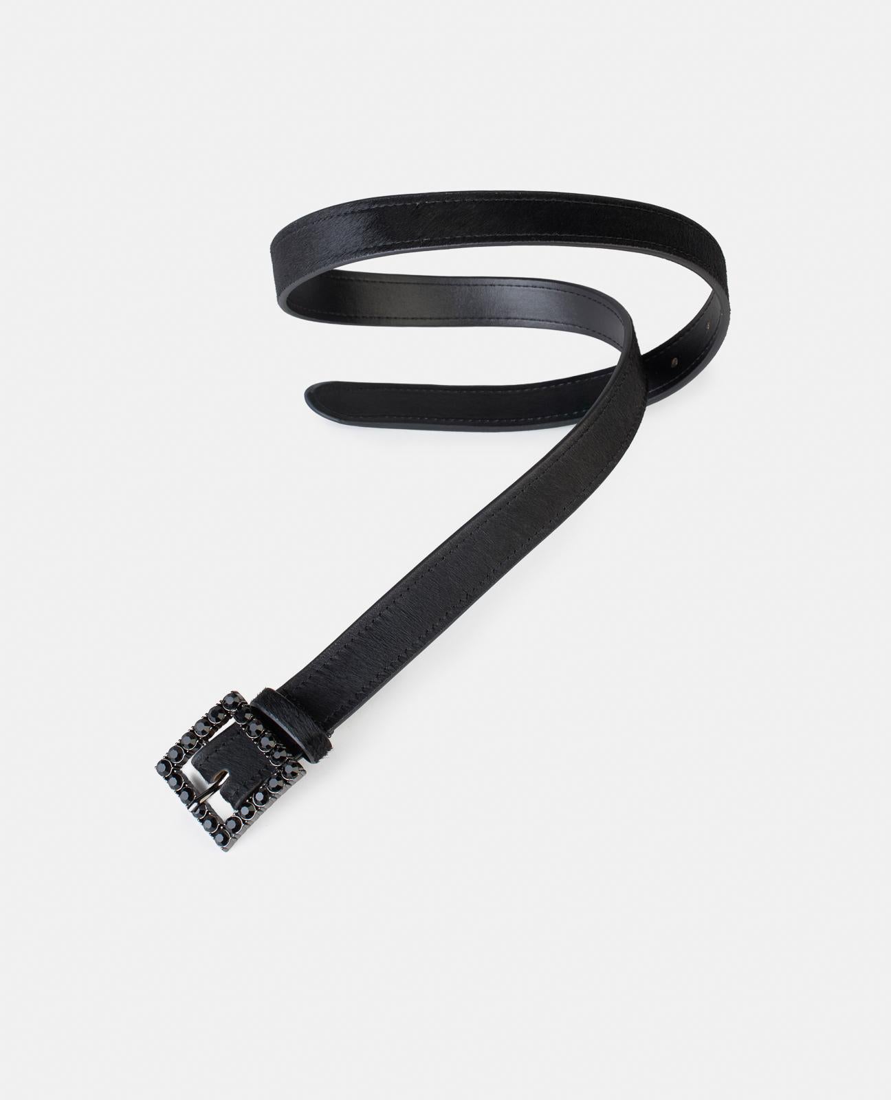 BUCKLE BELT WITH RHINESTONES