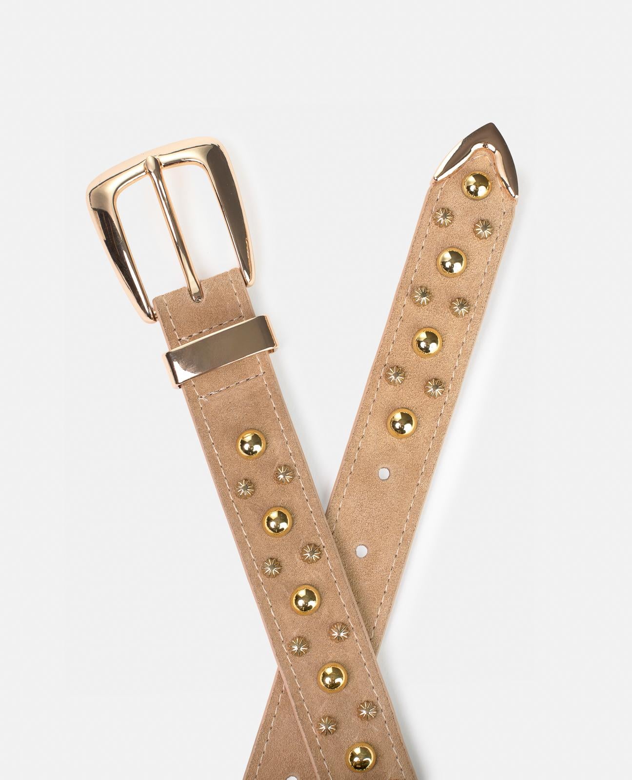 CINTURÓN TACHAS METALIZADAS