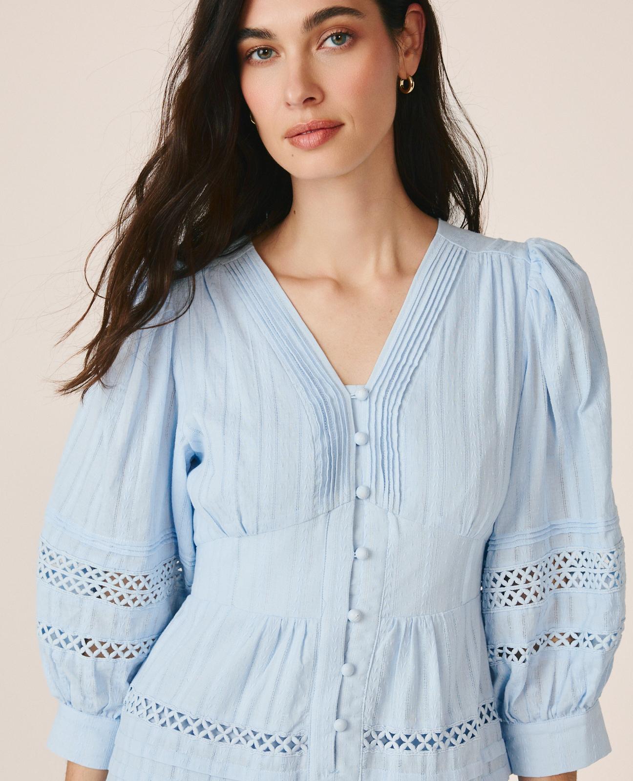VESTIDO MANGA ABLUSADA