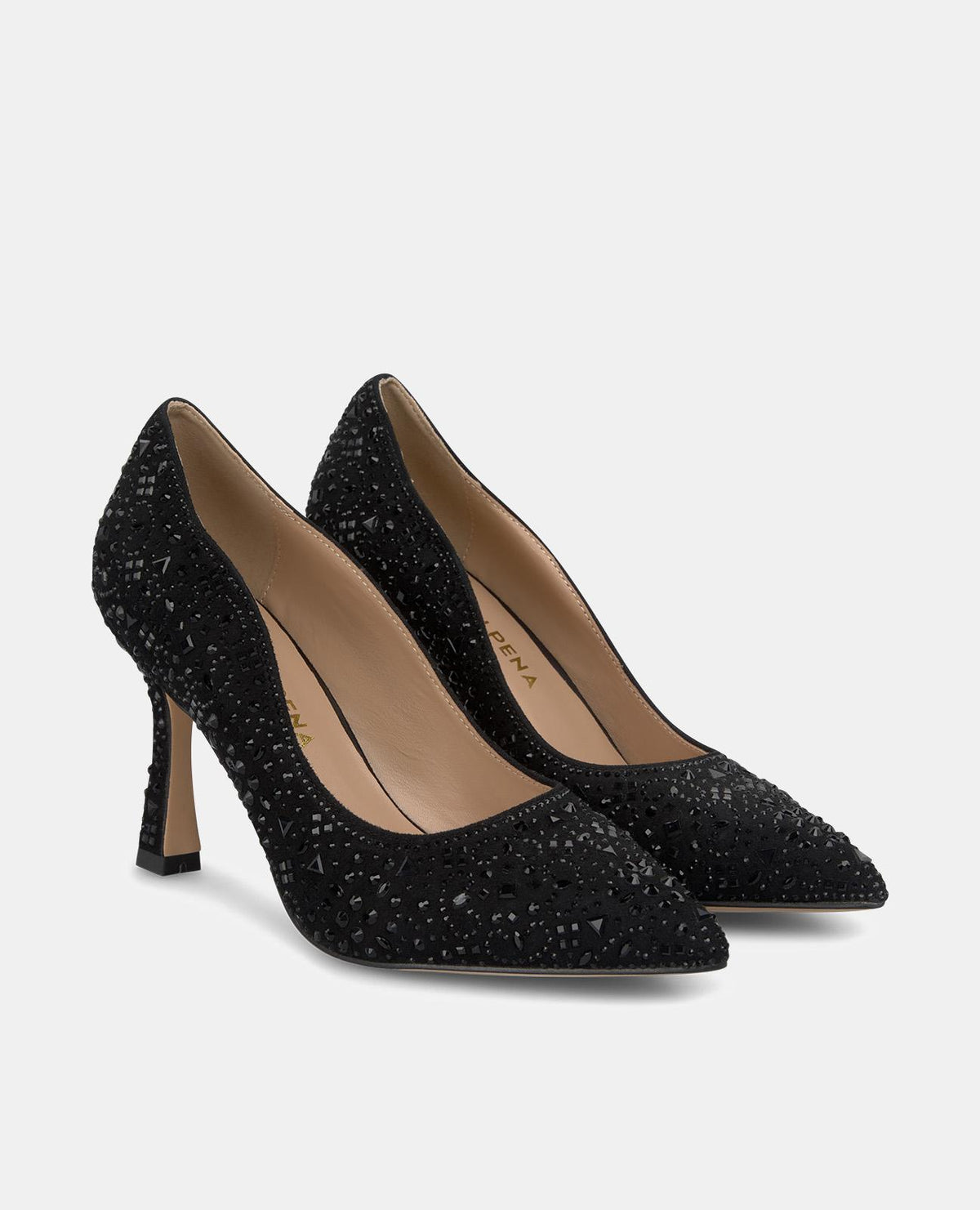 SCARPA CON TACCO RICOPERTO DI STRASS