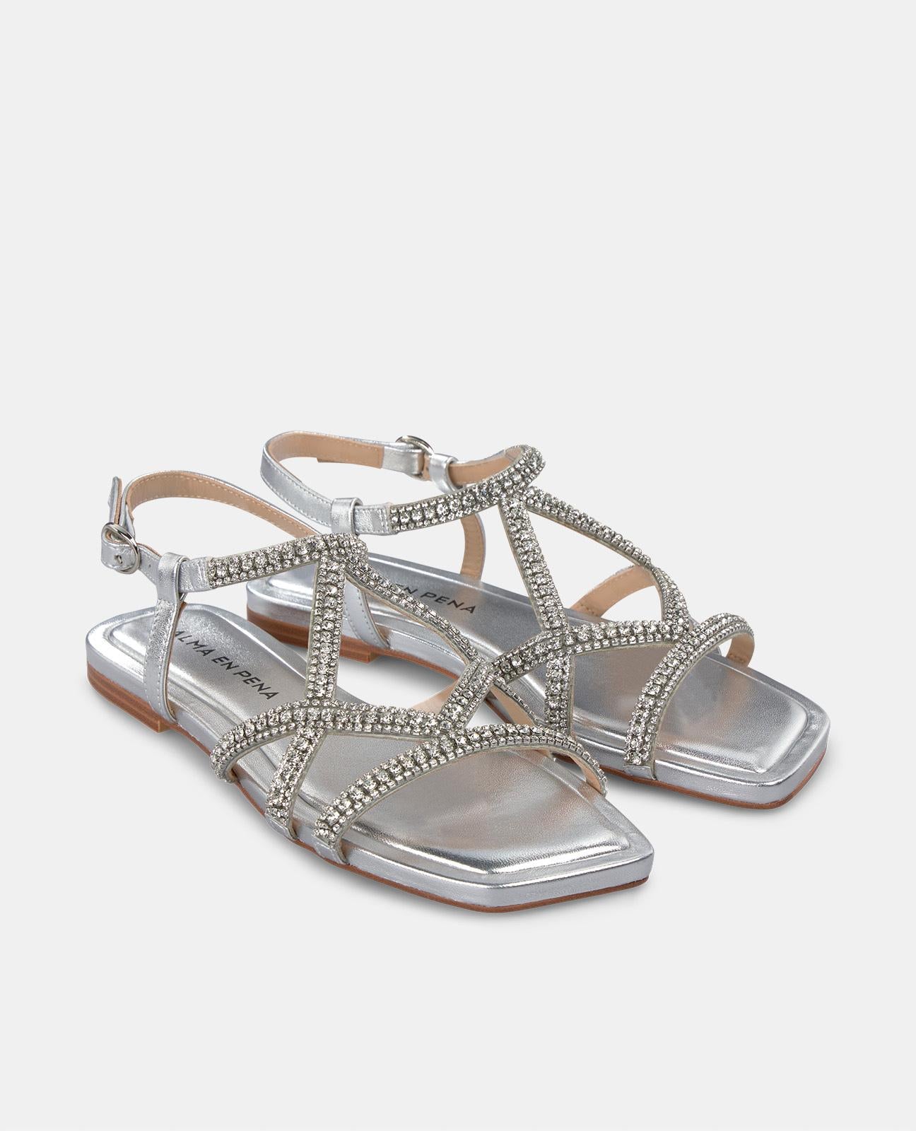 SANDALIA ENTRECRUZADA PEDRERÍA