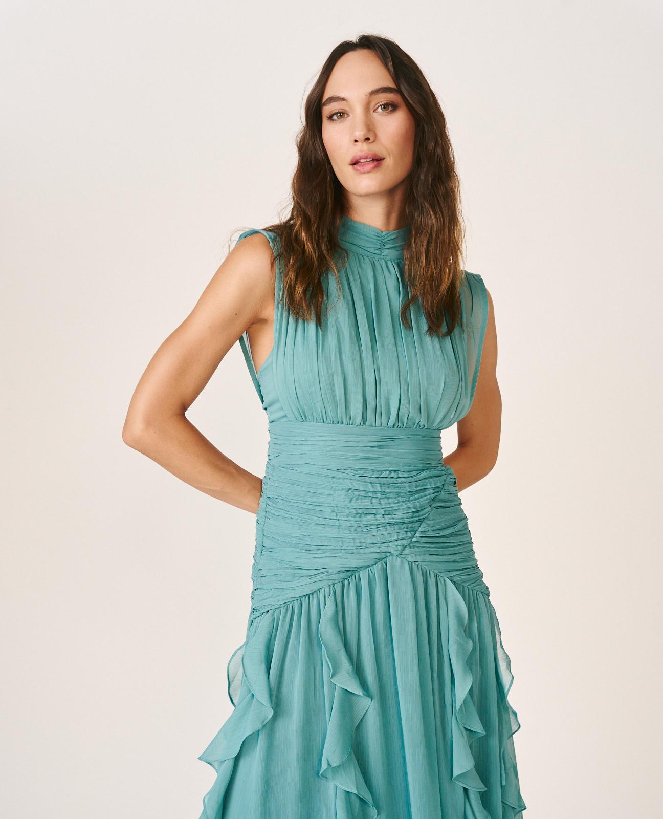 VESTIDO LARGO VOLANTES