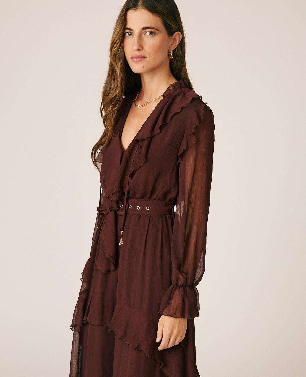 VESTIDO VOLANTES CINTURÓN