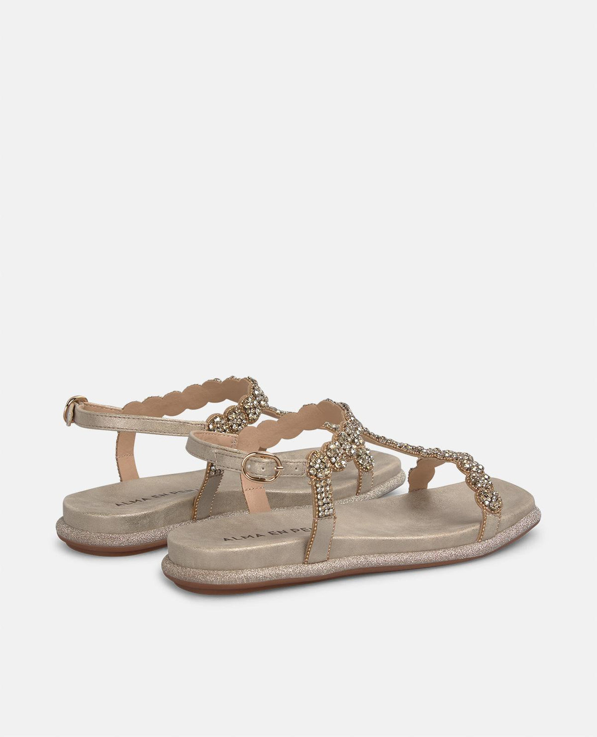 SANDALIA PLANA DETALLES JOYA