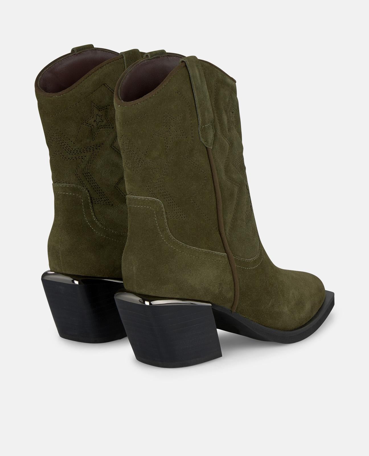 BOTTE DE CHEVILLE À PETIT TALON