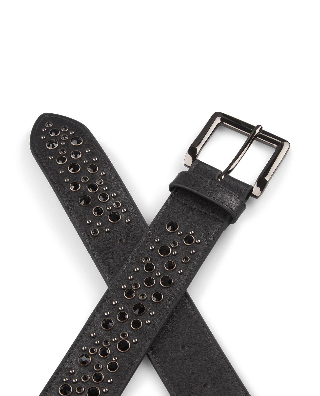 BEADED LEATHER BELT