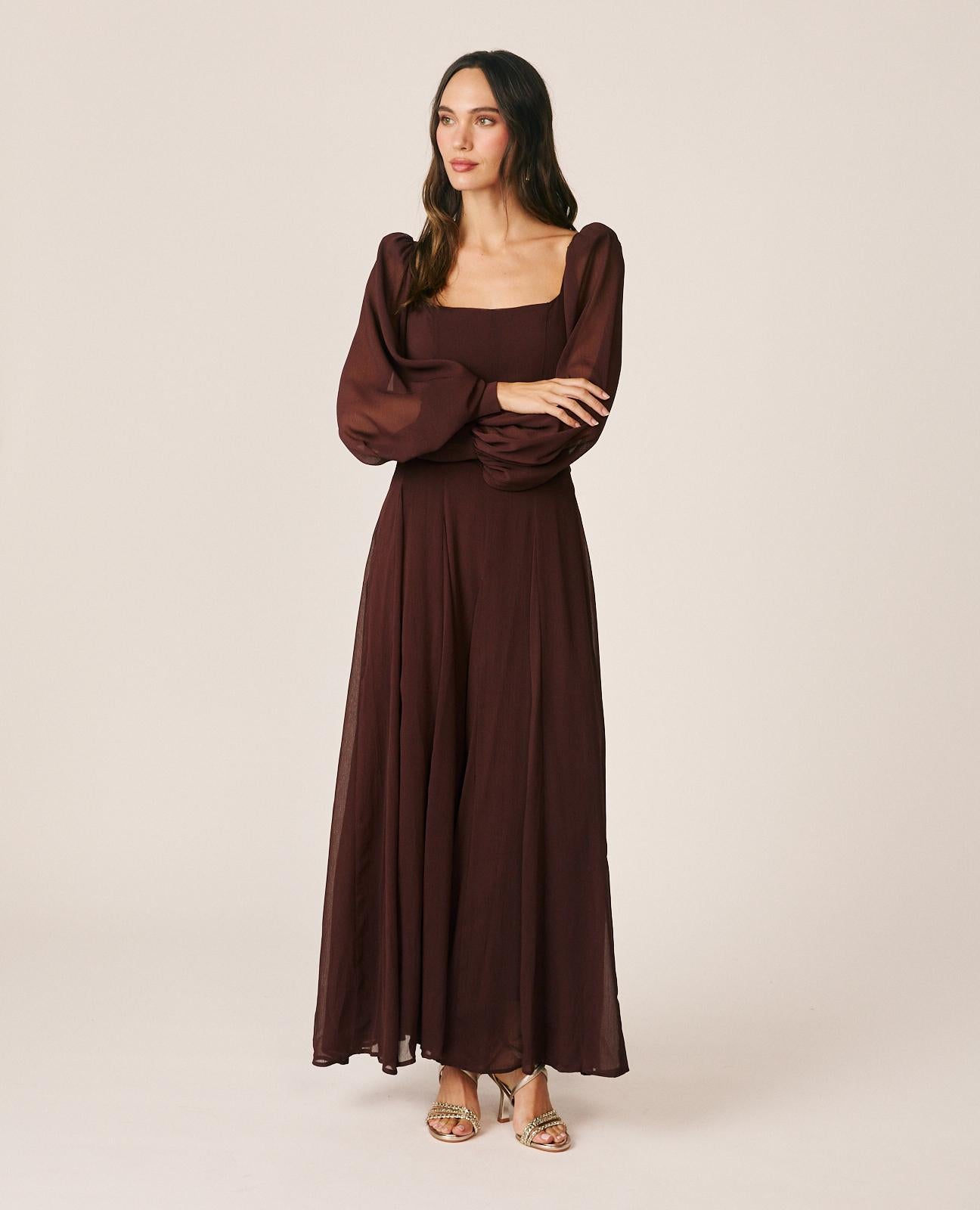 VESTIDO LARGO GASA