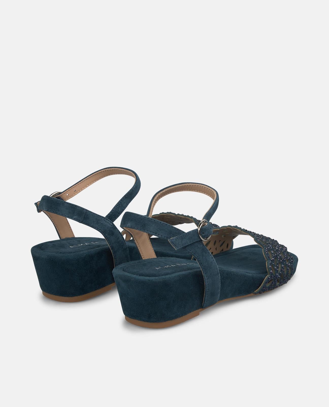 WEDGE SANDALS WITH FLORAL PRINT