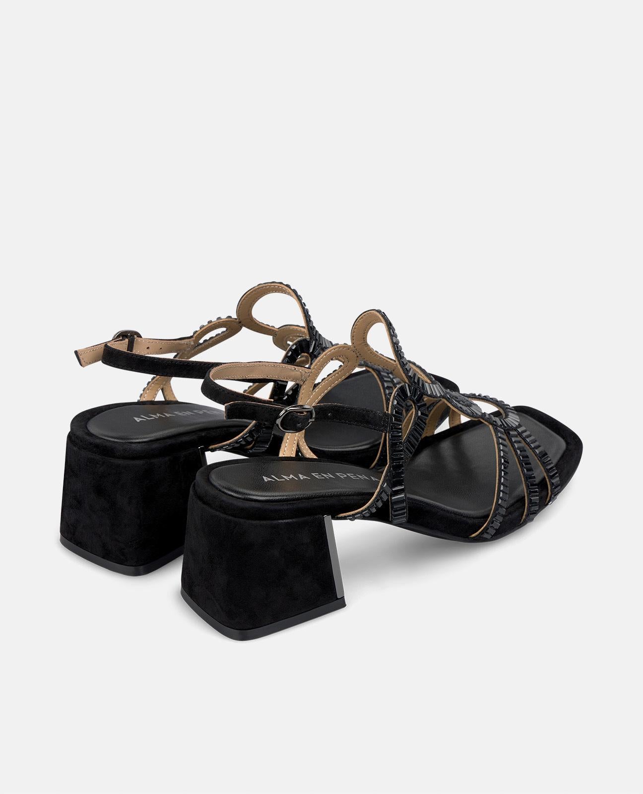 SANDÁLIA DE SALTO ALTO COM EFEITO ESPELHO