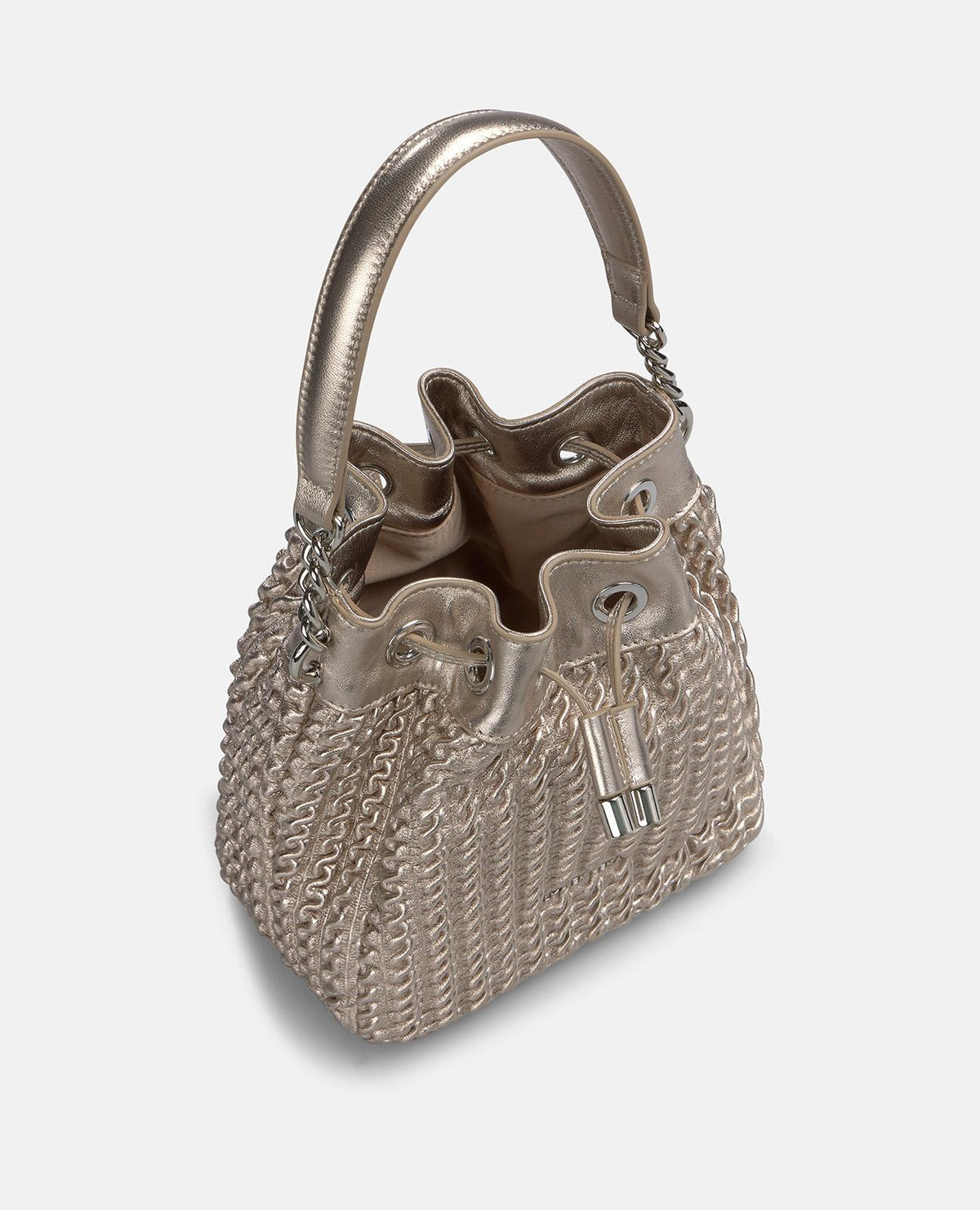 BOLSO BOMBONERA TEXTURIZADO DE PIEL