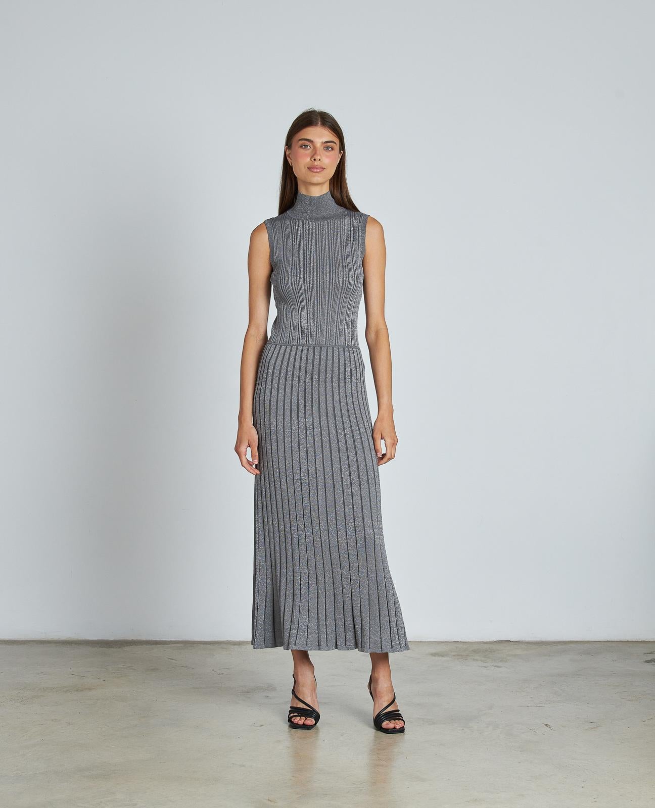 VESTIDO METALIZADO SIN MANGAS