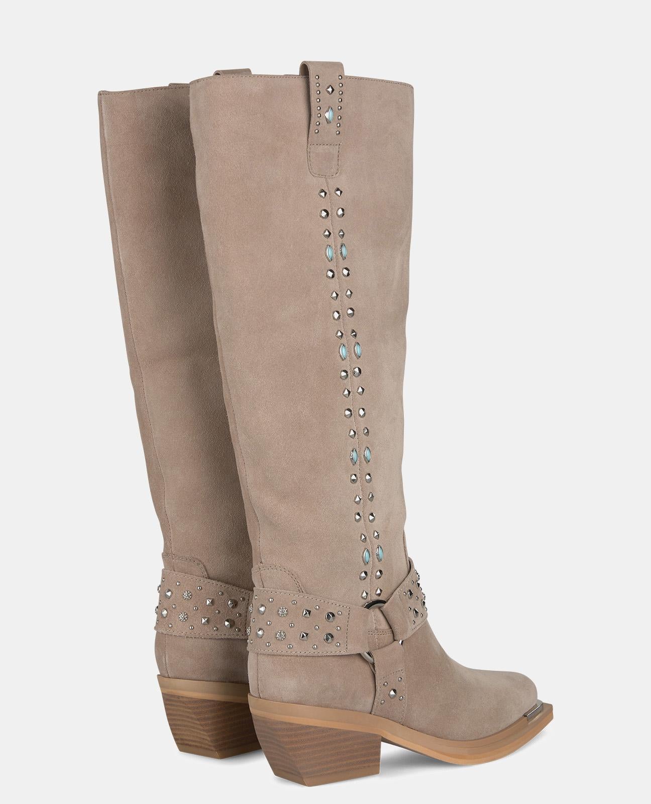 STIEFEL MIT METALLDETAILS