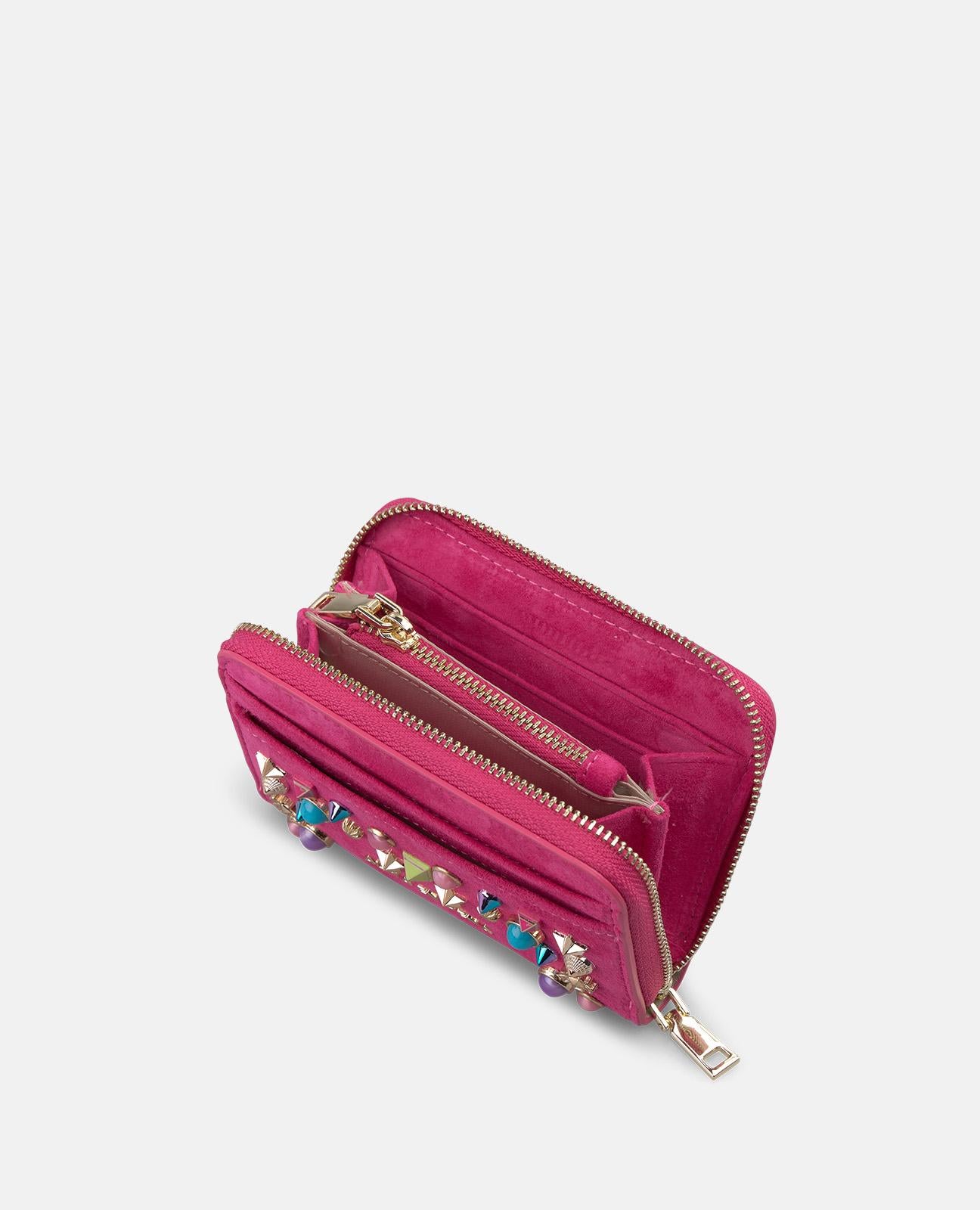 CARTERA CUADRADA TACHAS MULTICOLOR