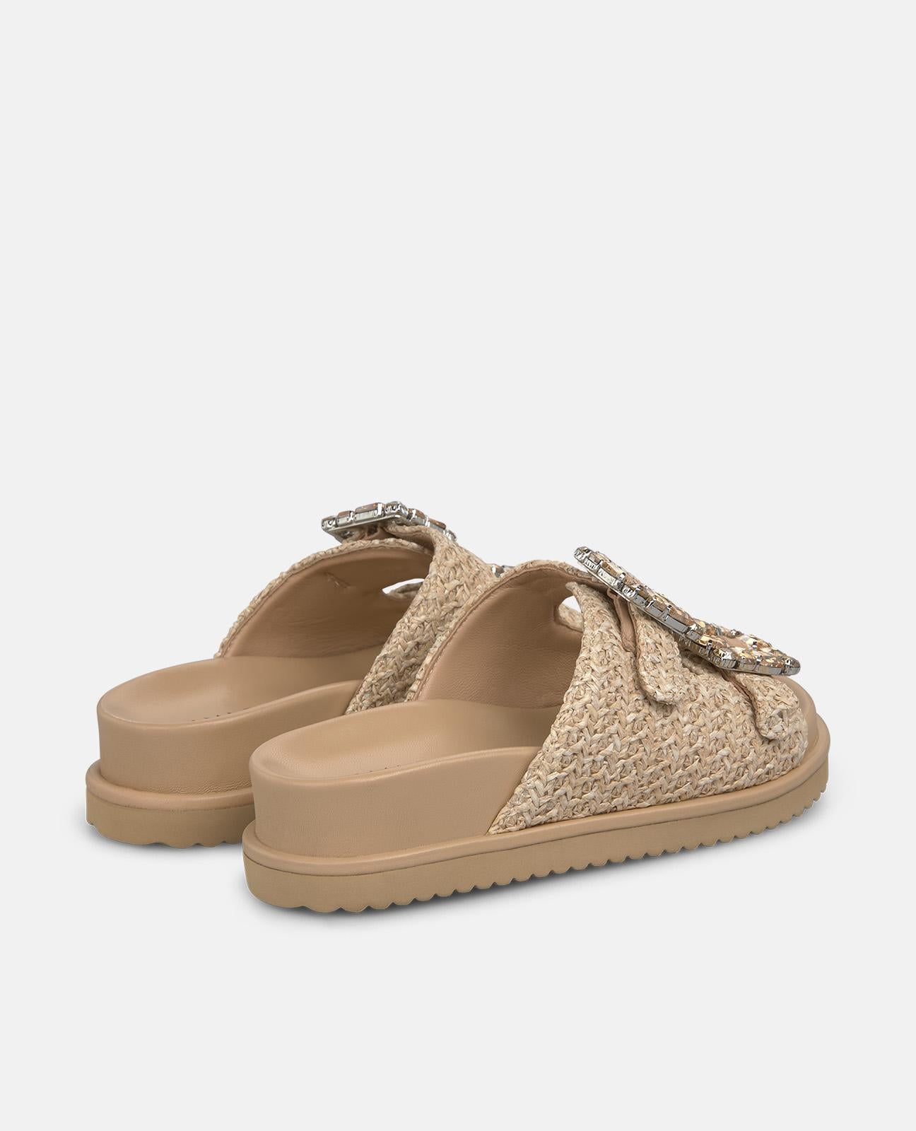 SANDALIA PLATAFORMA CON HEBILLAS DE PEDRERIA