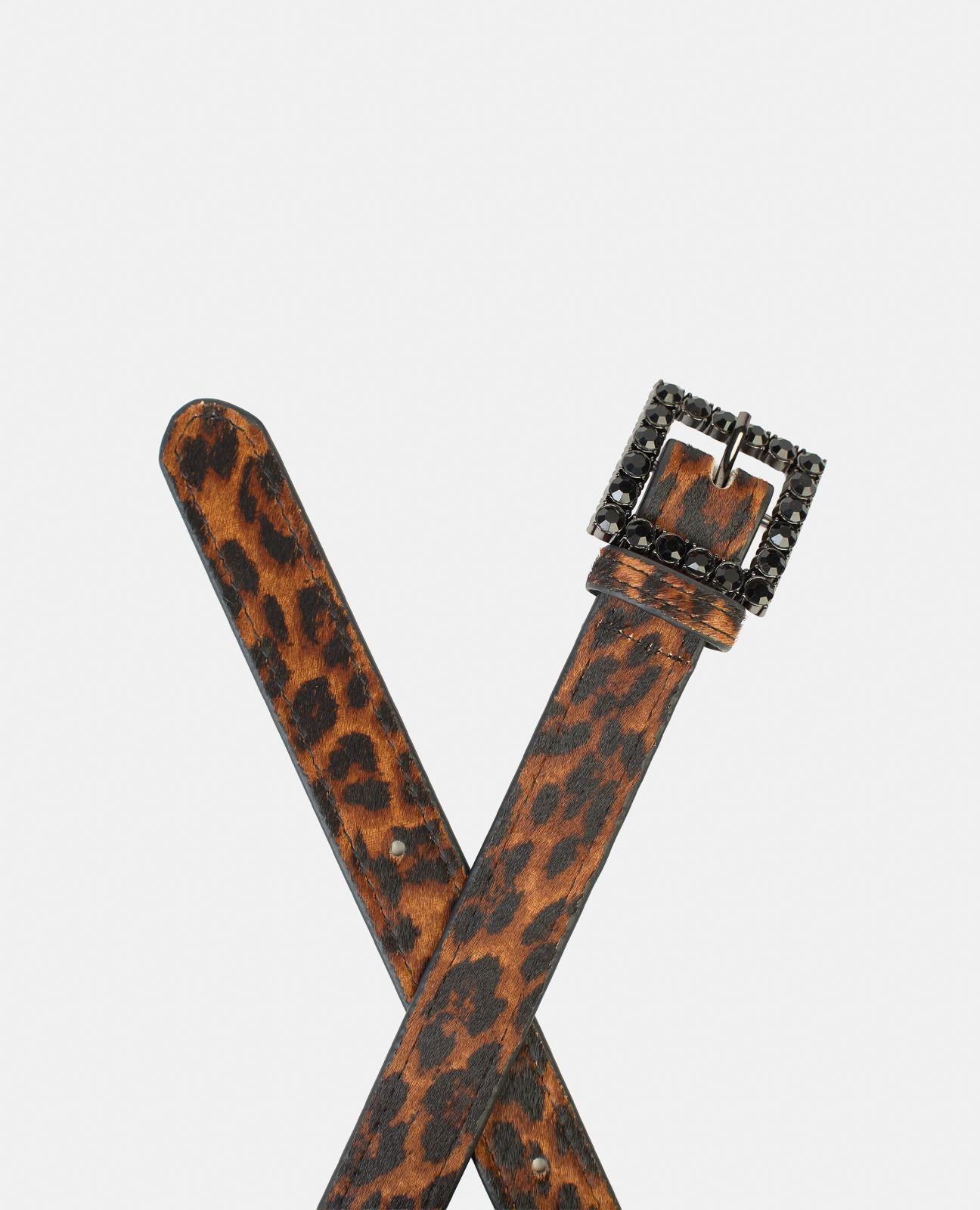 BUCKLE BELT WITH RHINESTONES