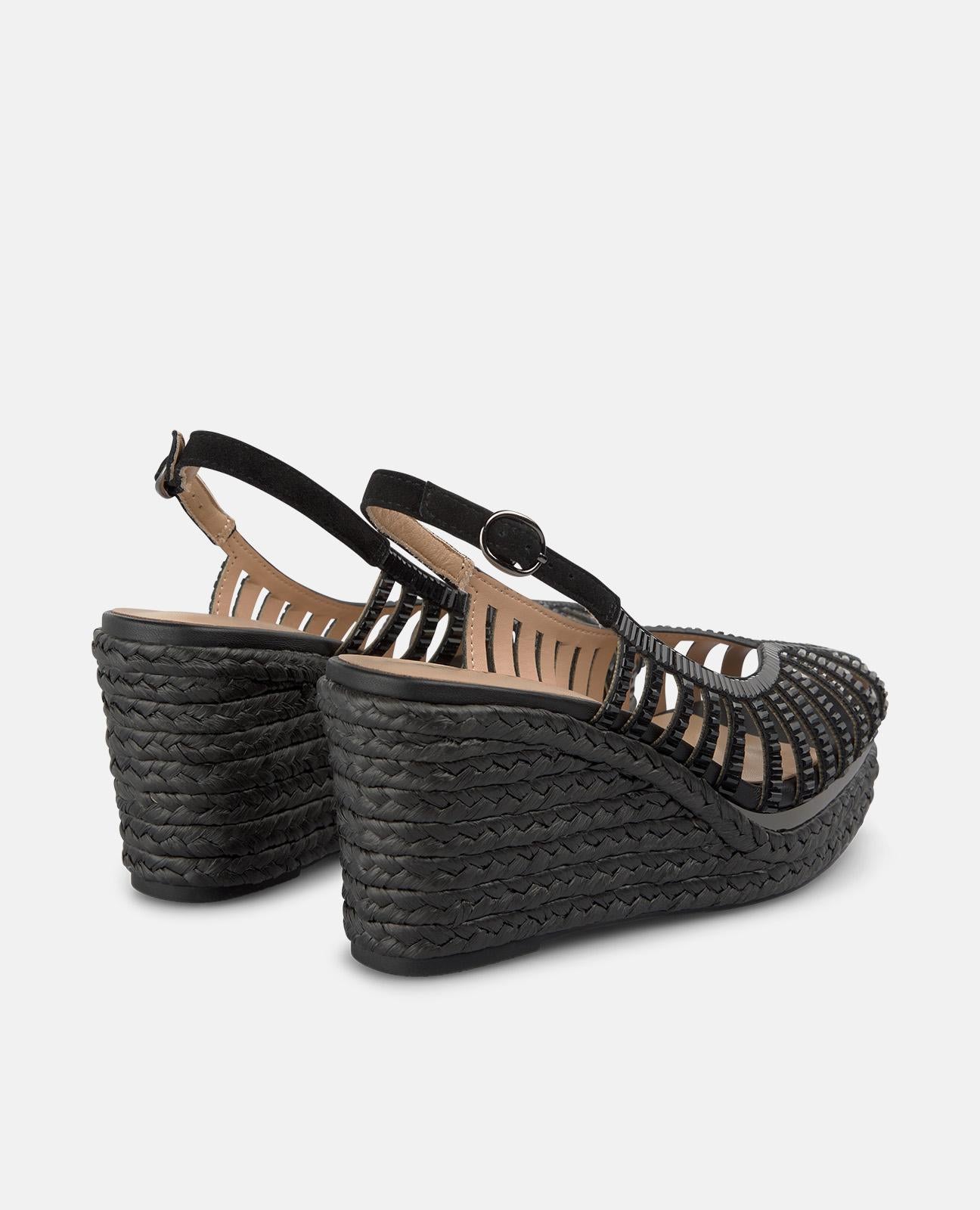 SANDALIA EN REJILLA DE ESPARTO