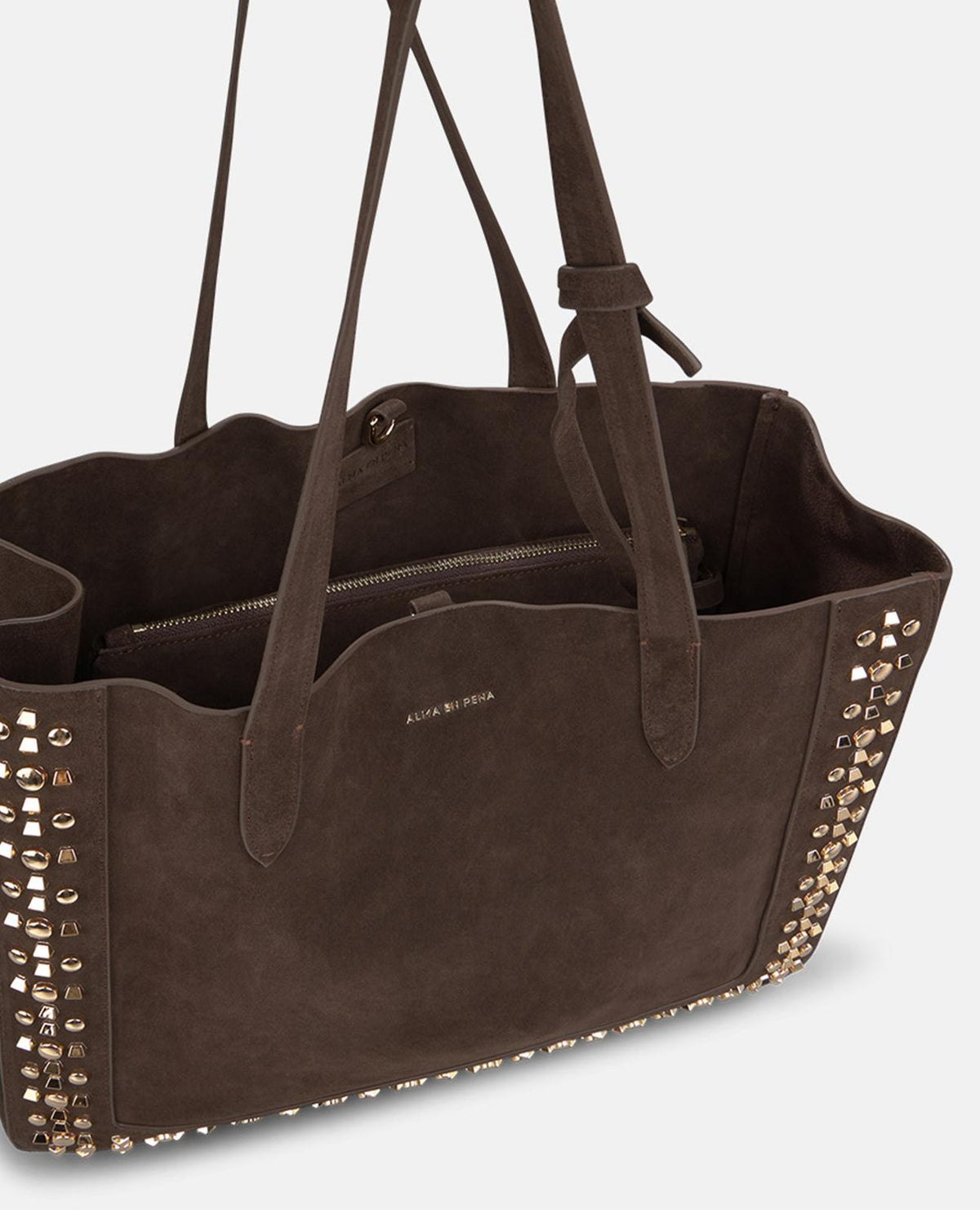 BORSA SHOPPER IN PELLE CON TACHES